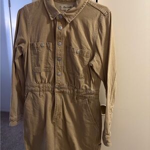 Madewell Tan Long Sleeve Dress